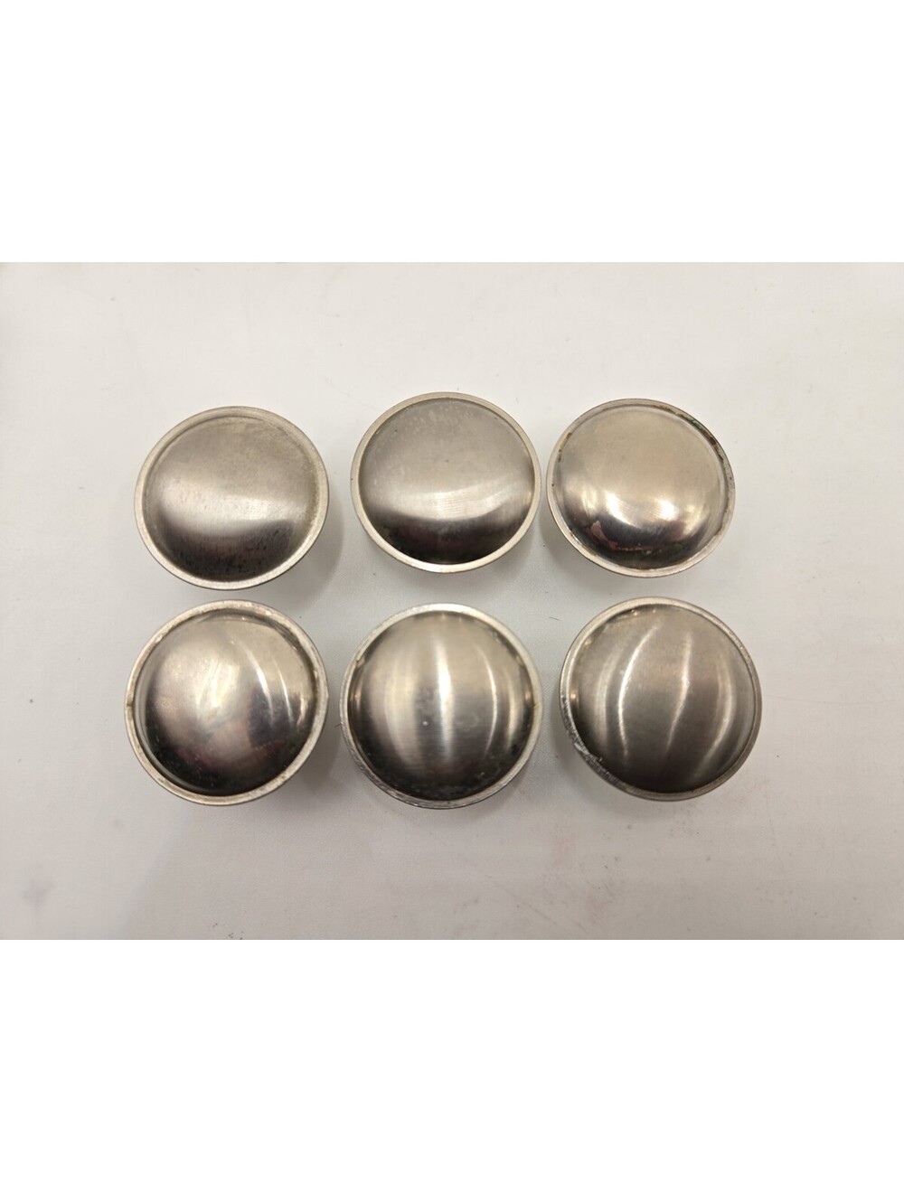 Set of 6 Brushed Nickel Silver Metal Cabinet Knobs Drawer Pulls with Screws